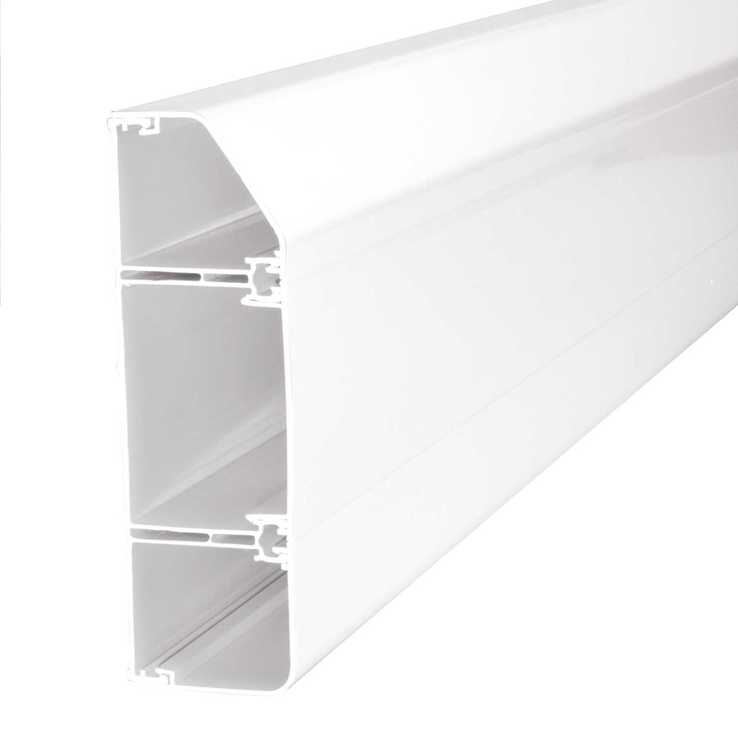 Centaur 192mm x 60mm 3 Comp Skirting Trunking White (3m Length) (ASKT 3 ...