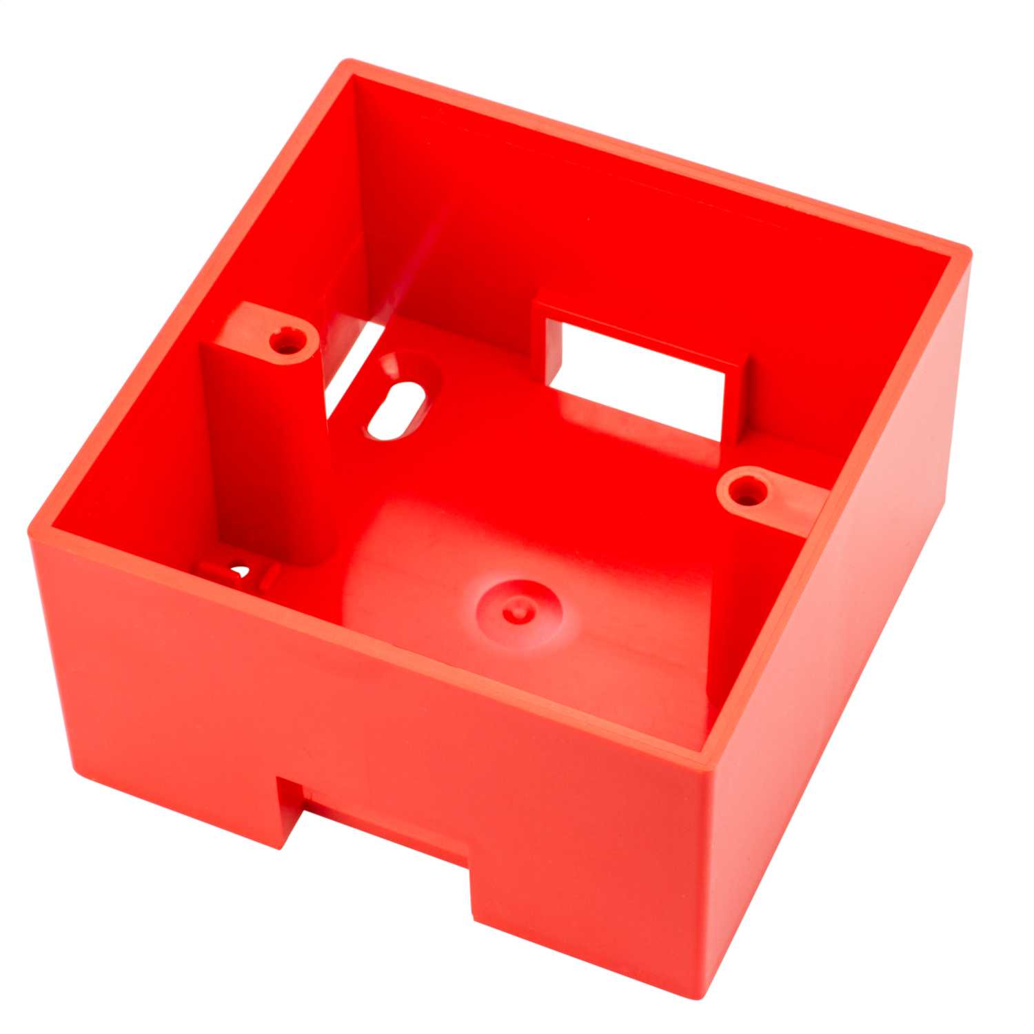 Centaur 1 Gang 44mm PVC Surface Box Square Corners Red 2 x Entries (SB ...