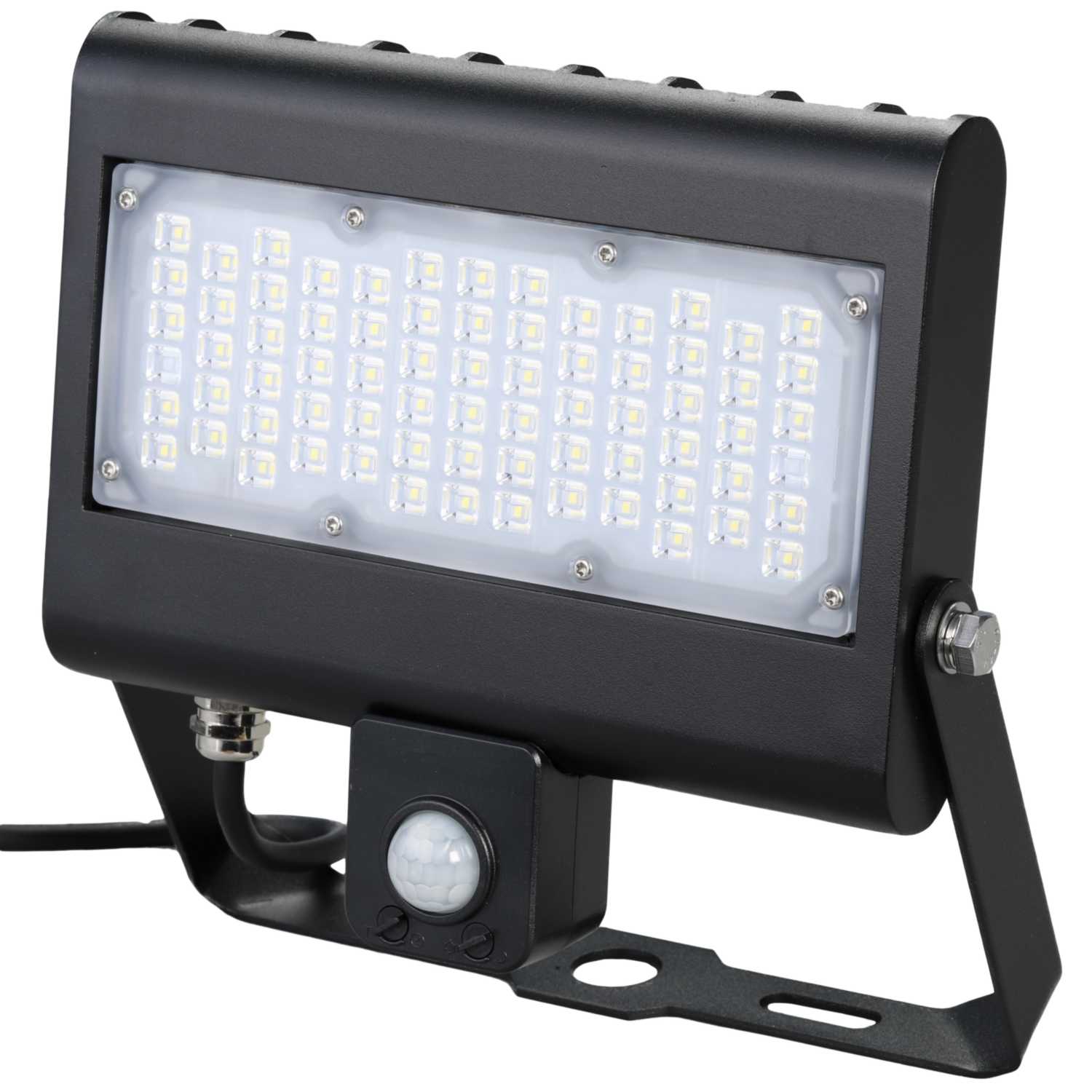 Challenger 50W LED Floodlight with PIR 5000K Black (SLFLF50P2) | CEF