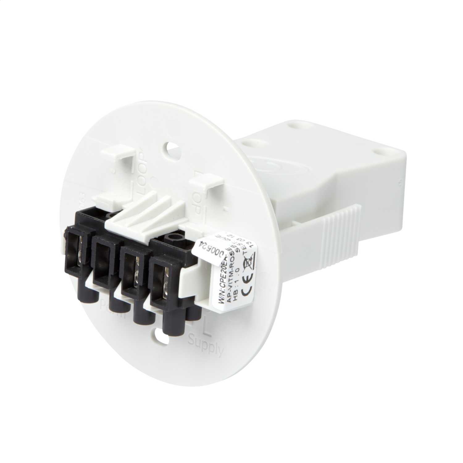 CP Electronics Vitesse Ceiling Rose with Connector Plug White (VITM