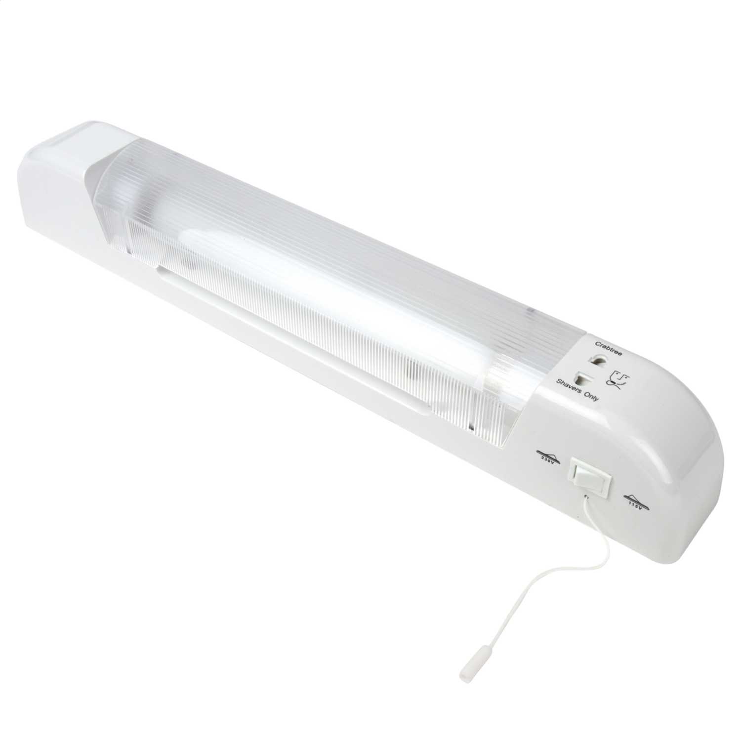 Crabtree Shaver Light and Socket White with 4W LED Lamp Included (2402