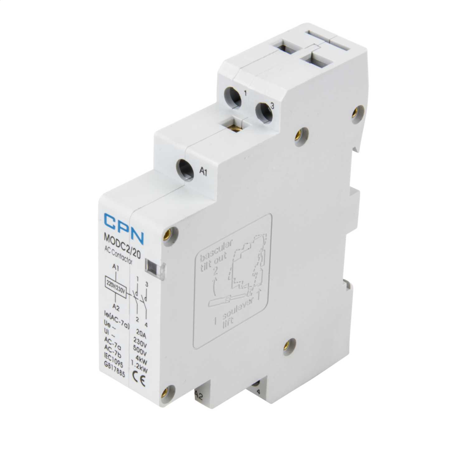 Cudis CPN 20A 9kW 2 Pole Modular Contactor (MODC2/20) CEF