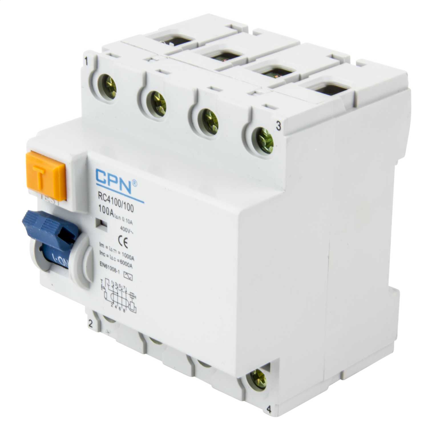 Cudis CPN 100A 4 Pole 100mA Time Delay RCD (RC4100/100T) CEF