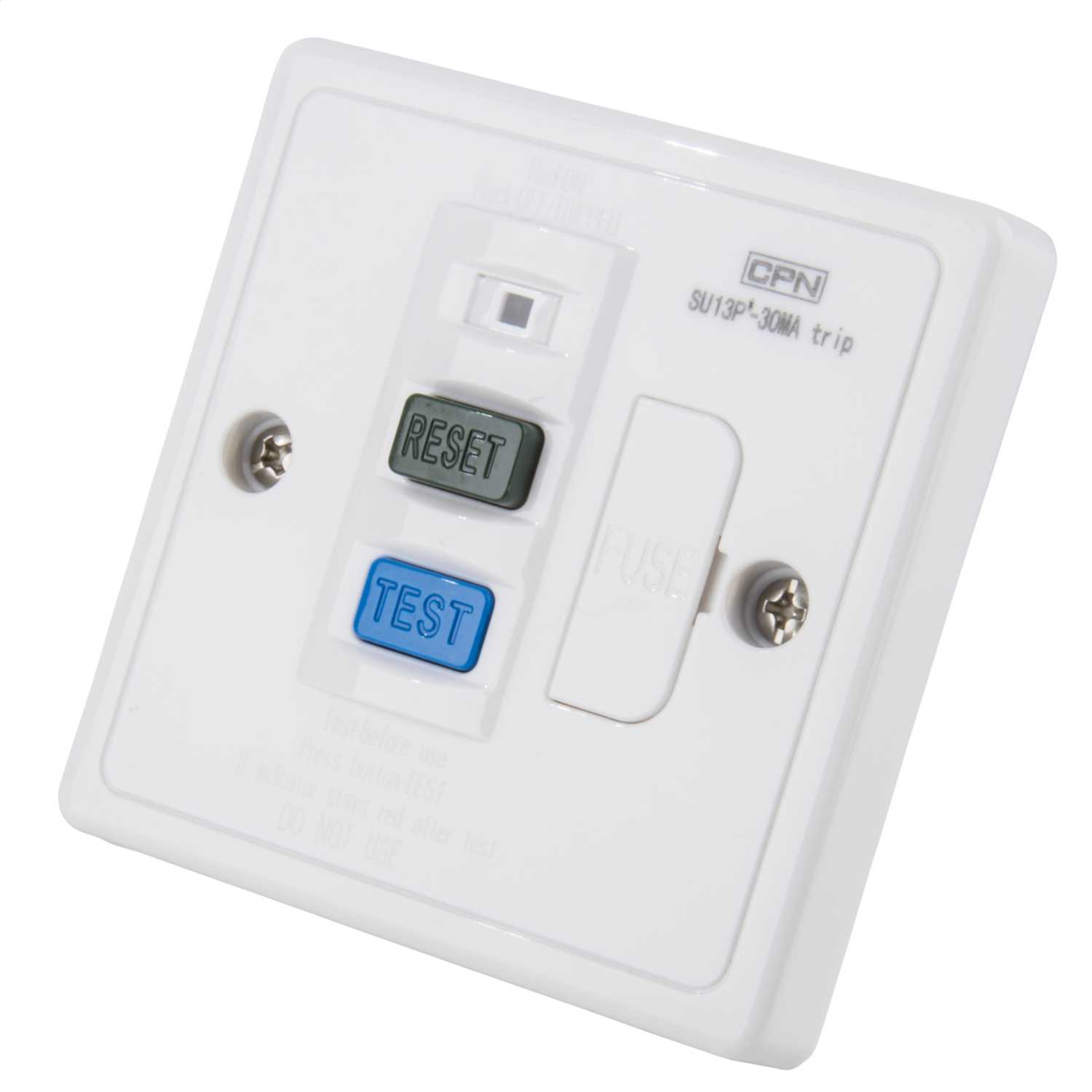 Cudis CPN 13A RCD Fused Spur 30mA White (SU13P) CEF