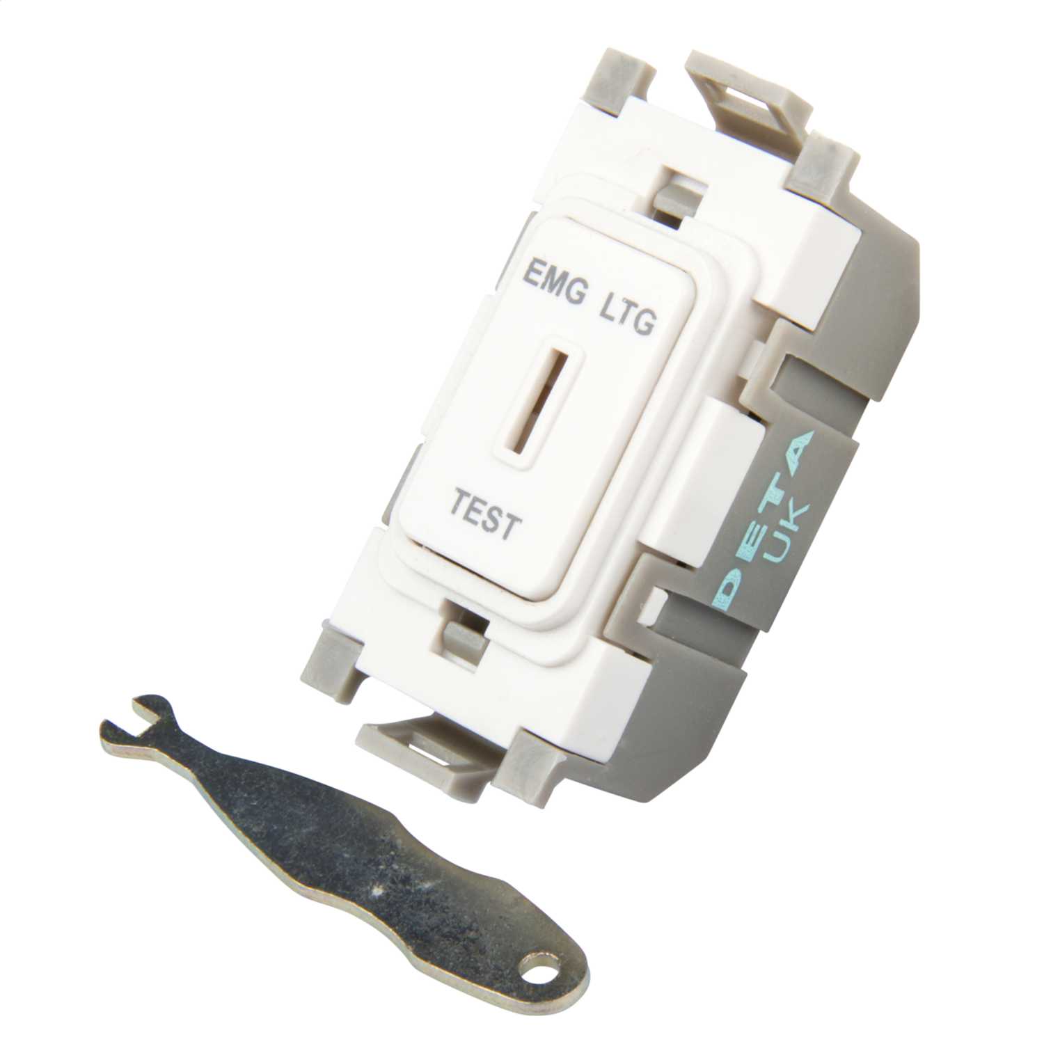 Deta 20A 2 Way Grid Key Switch marked Emergency Lighting Test (G3536) CEF
