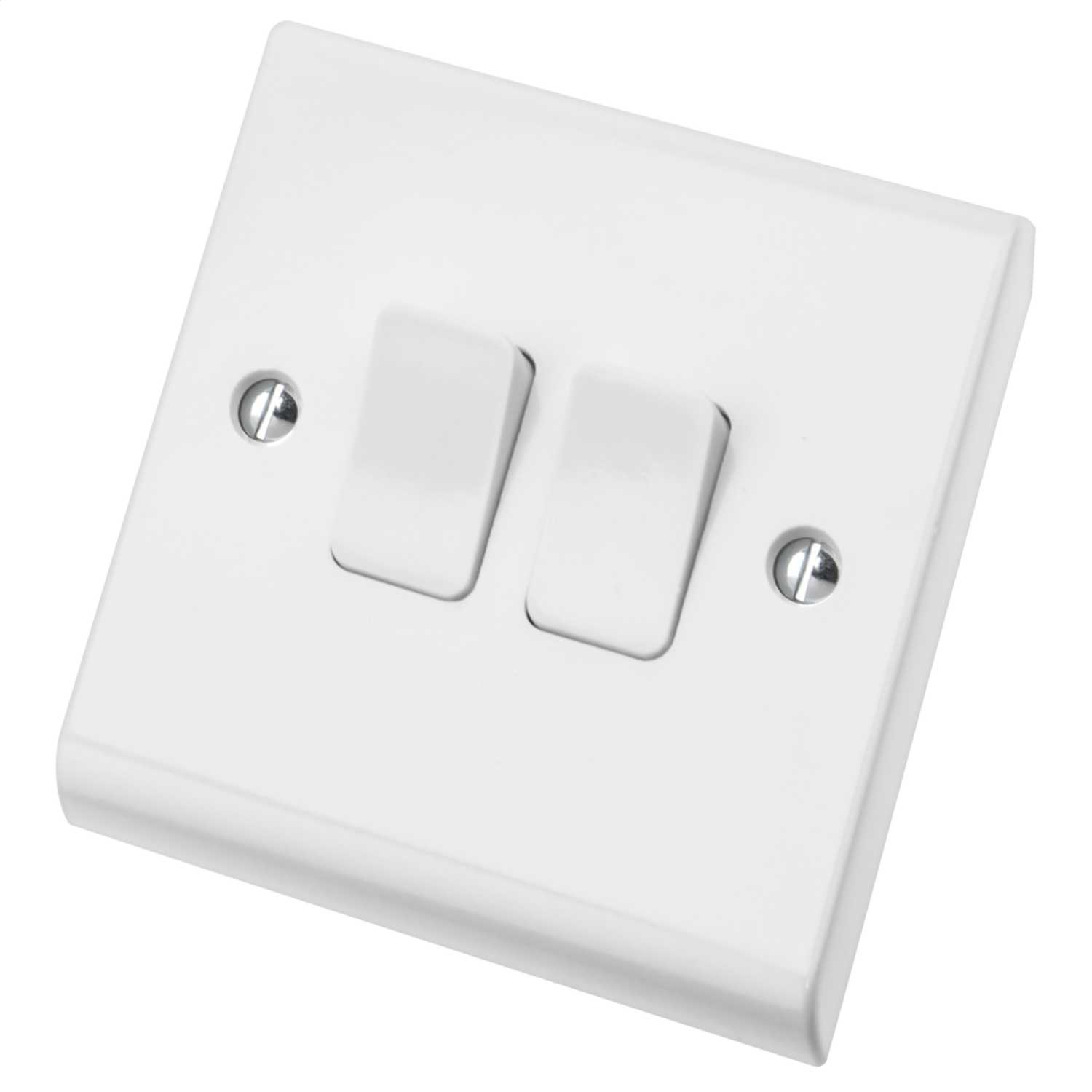 Deta 10A 2 Gang 2 Way Light Switch (S1204) CEF