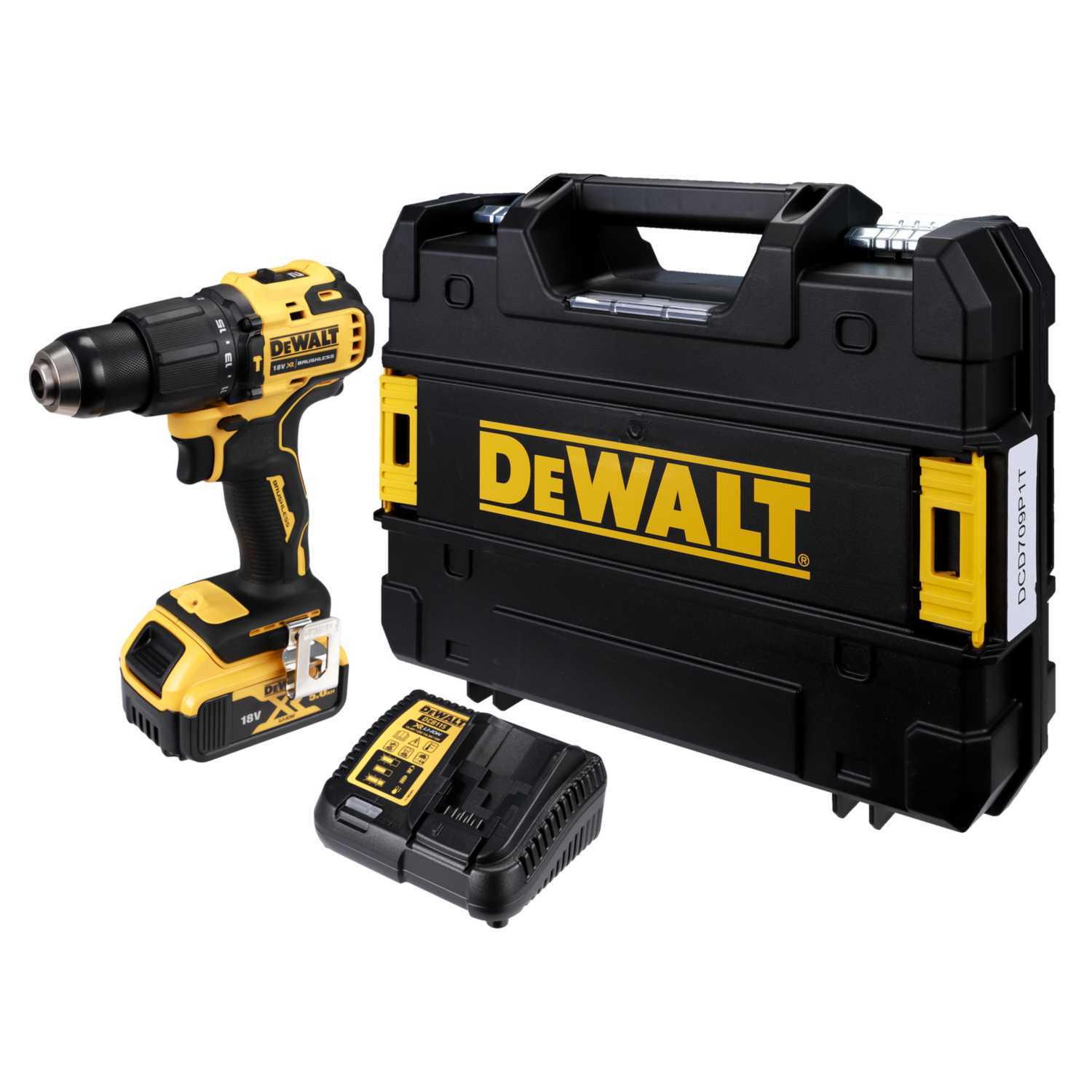 Dewalt DCD709PIT 18V Brushless Combi Drill (DCD709P1T) CEF