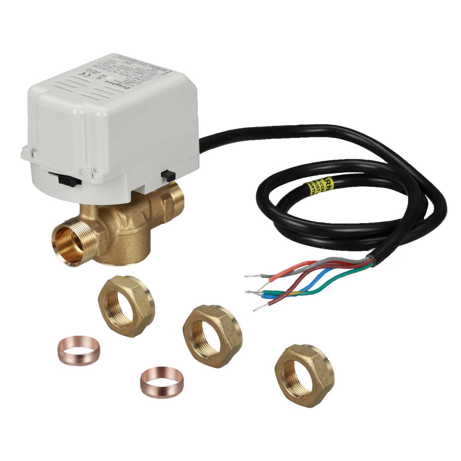 Drayton MA1/679 22mm 3 Port Mid Position Motorised Valve (27101) CEF