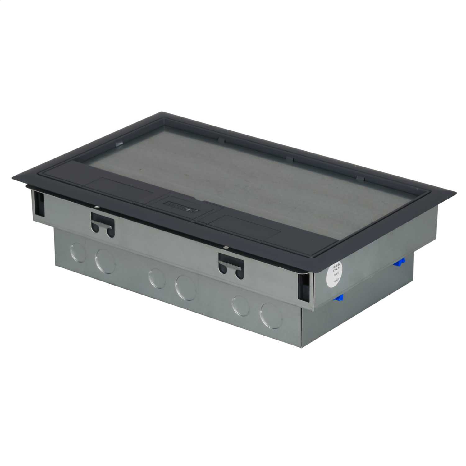 Electrak 3 Compartment Floor Box 85mm Deep Single Base (CR012) CEF
