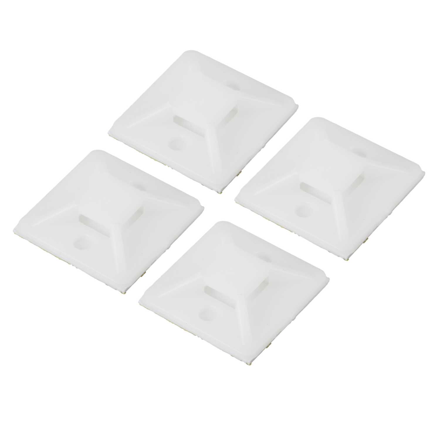 Engex 28mm x 28mm Cable Tie Base Natural (Pack of 100) (651019) CEF