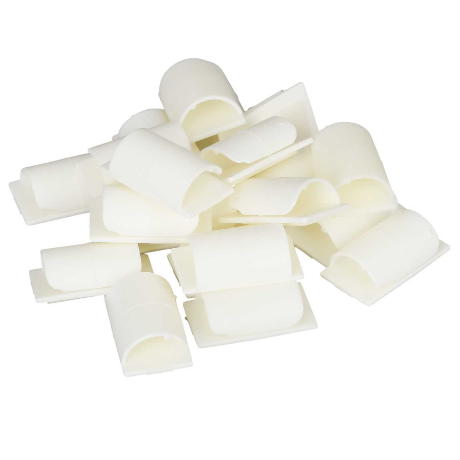 Engex Self Adhesive Cable Clips White (Pack of 20) (GX-CTCC) | CEF