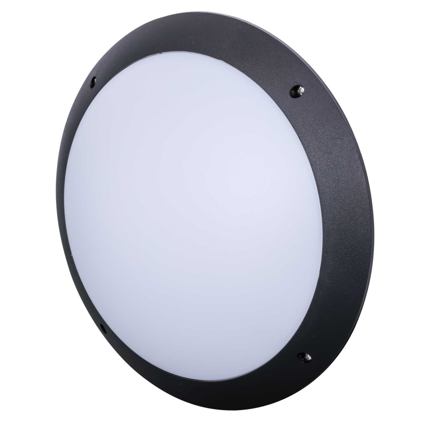 Eterna 12W LED Amenity Bulkhead Black 4200K (SHFULLBK) CEF