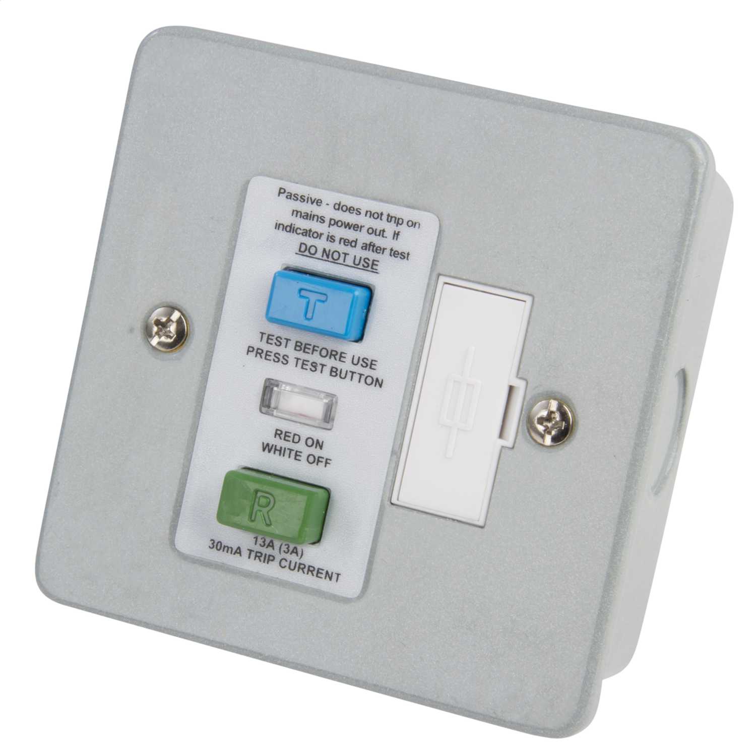 Eterna 13A RCD Fused Spur Metal Clad (SSRCDMC) CEF