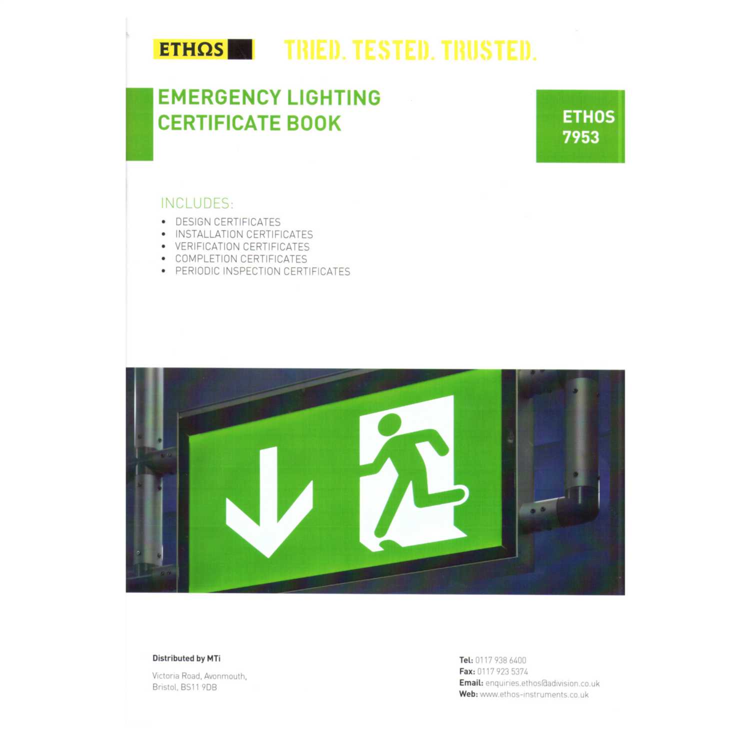 Ethos Emergency Lighting Certificates (ETHOS 7953) CEF