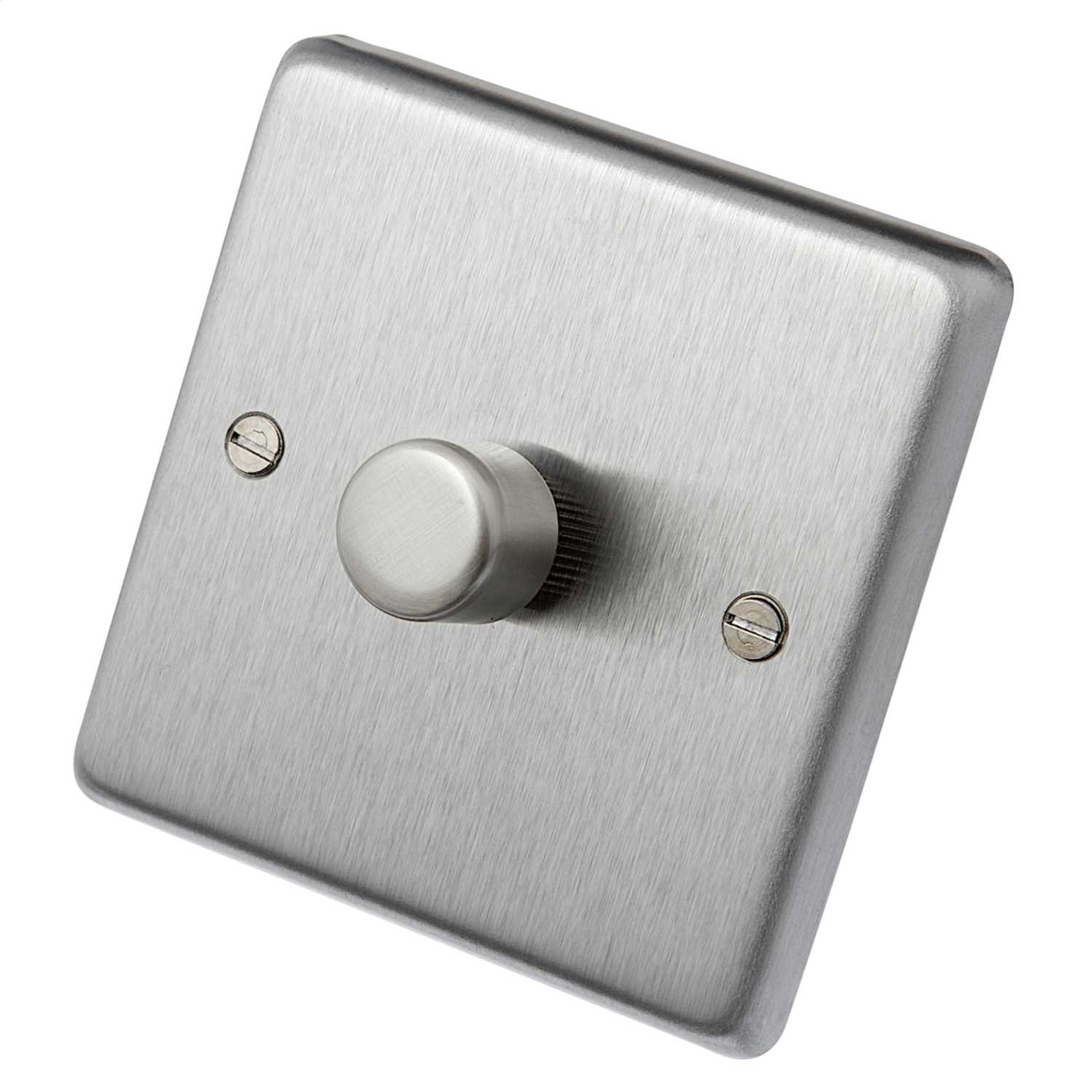 Eurolite 400W 1 Gang Dimmer Switch Satin Stainless Steel (SSS1D400) CEF