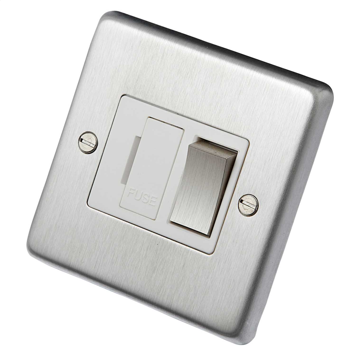 Eurolite 13A DP Switched Fused Spur Metal / White Insert Satin ...