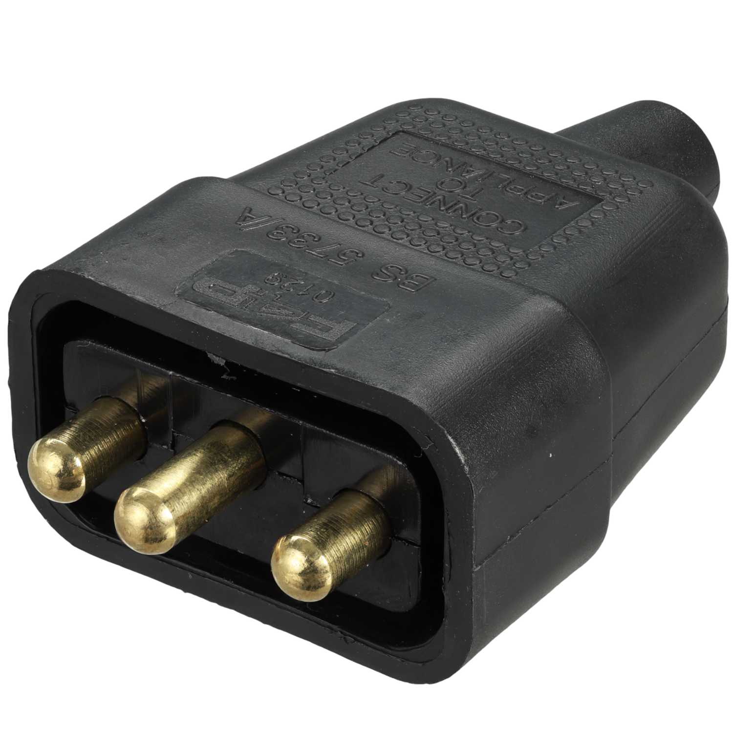 F4P 10A 3 Pin Connector Black (F4PNC10/3B) CEF