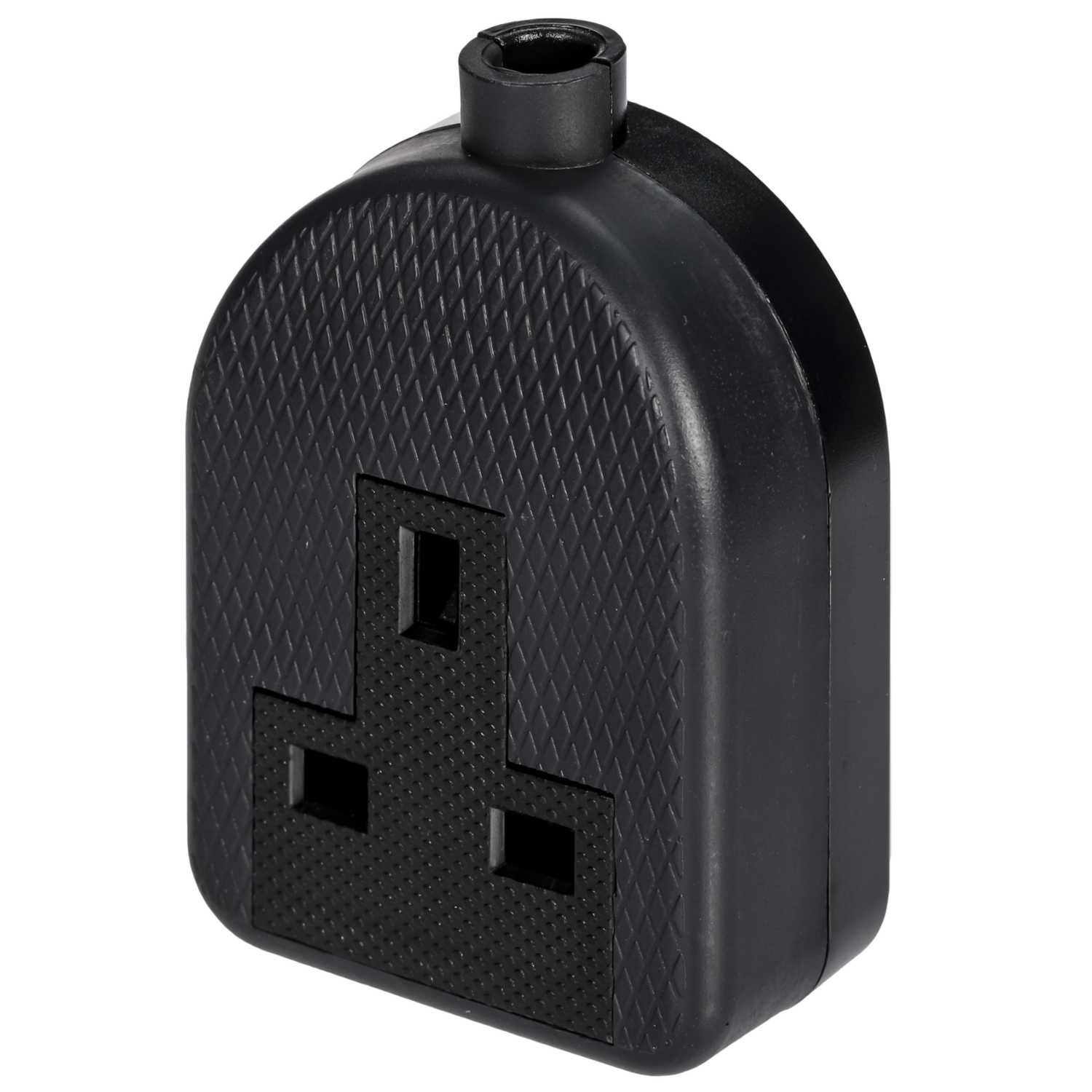 F4P 13A 1 Gang Rubber Trailing Socket Black (F4PRTSB) CEF