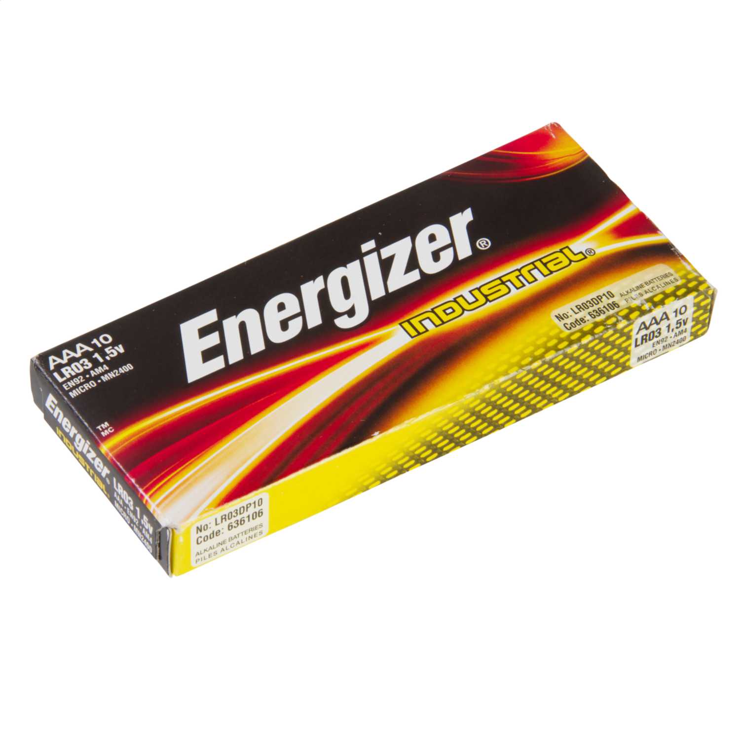 Energizer 1.5V AAA LR03 Industrial Alkaline Battery (Pack of 10