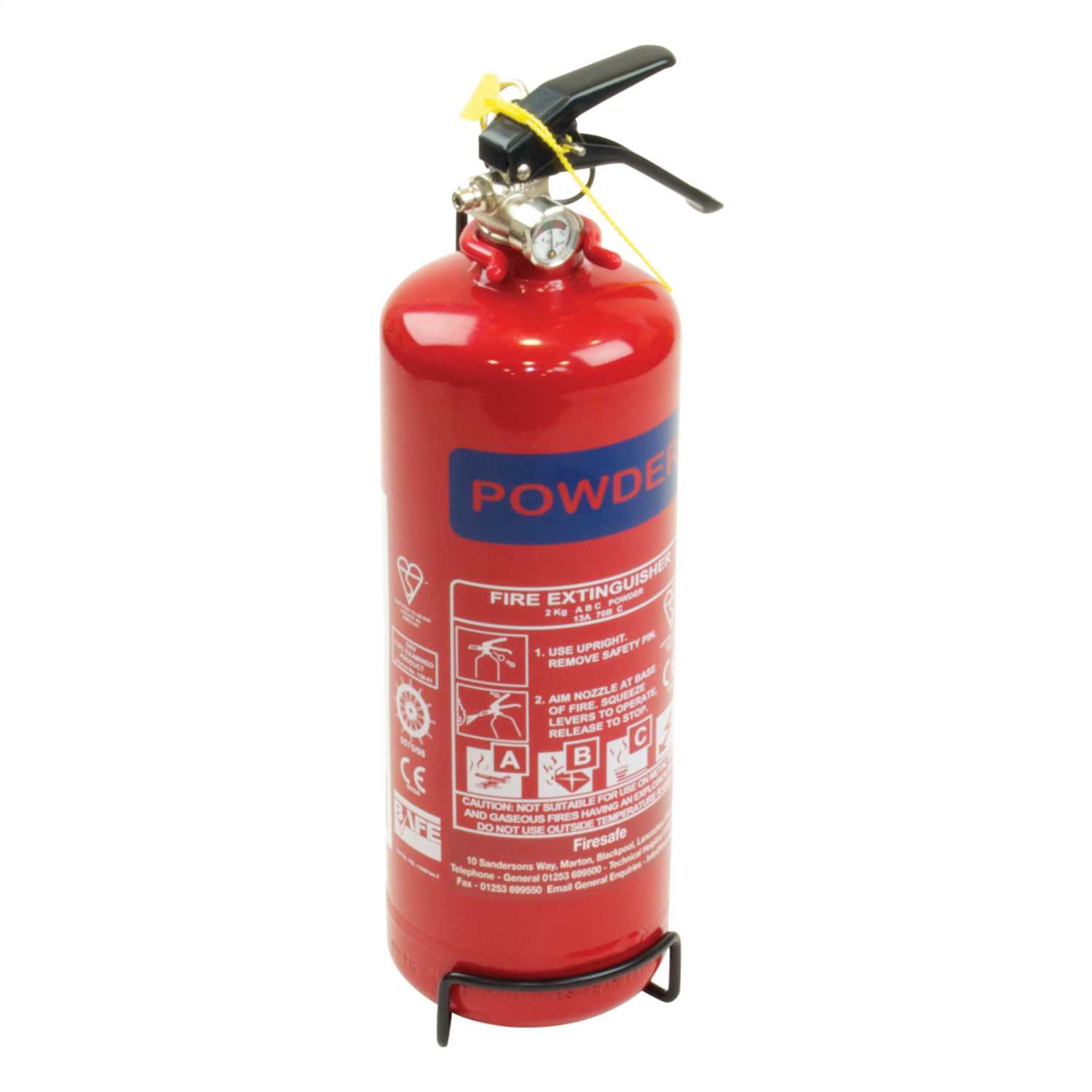 Firesafe 2kg ABC Dry Powder Fire Extinguisher Rating 13A / 70B (FXT12 ...