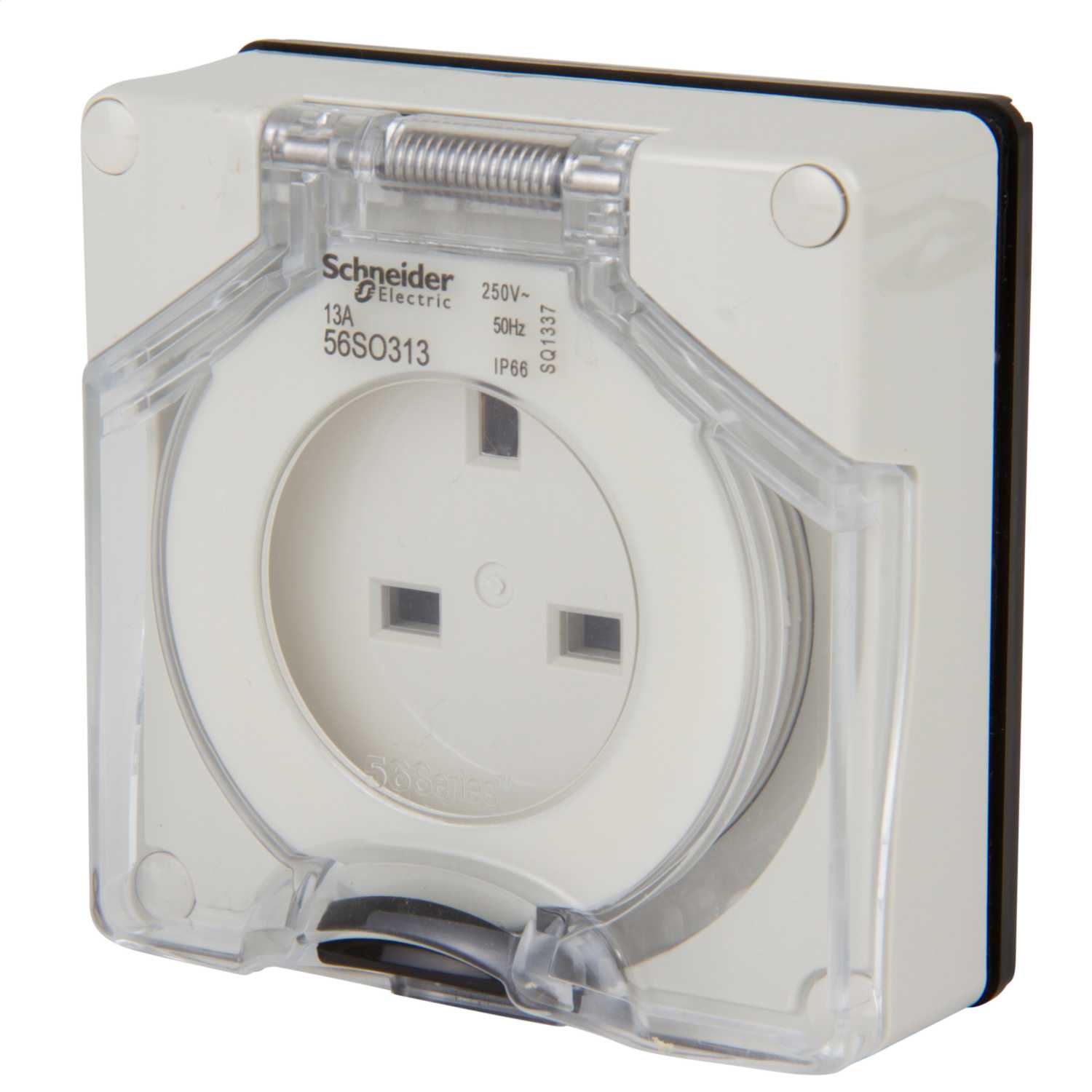 Schneider Clipsal 13A 1 Gang Socket IP66 Grey (56SO313LEGY) CEF