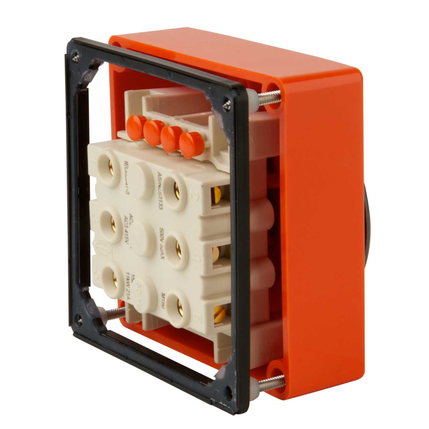 Schneider Clipsal 20A 3 Pole Rotary Isolator Switch IP66 Orange