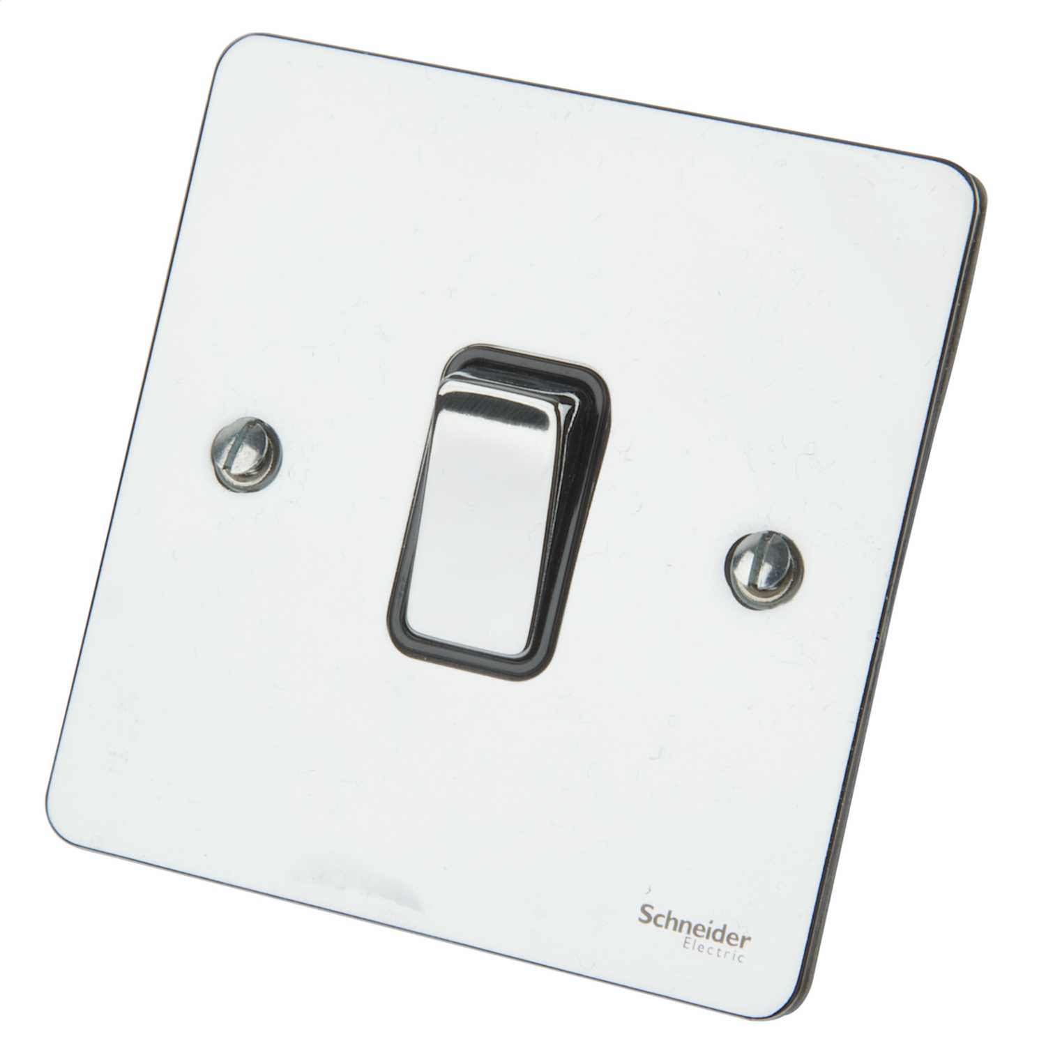 Schneider GET Ultimate Flat Plate 10A 1 Gang 2 Way Light Switch Black