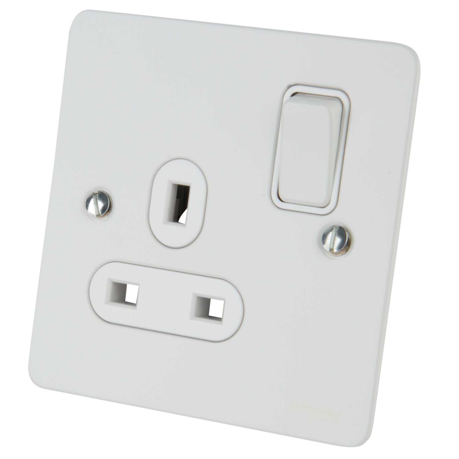 Schneider GET Ultimate Flat Plate 13A 1 Gang Switched Socket White ...