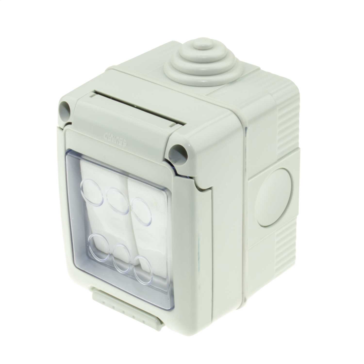 Gewiss 16A 2 Gang 2 Way Weatherproof Switch IP55 (GW27834) CEF
