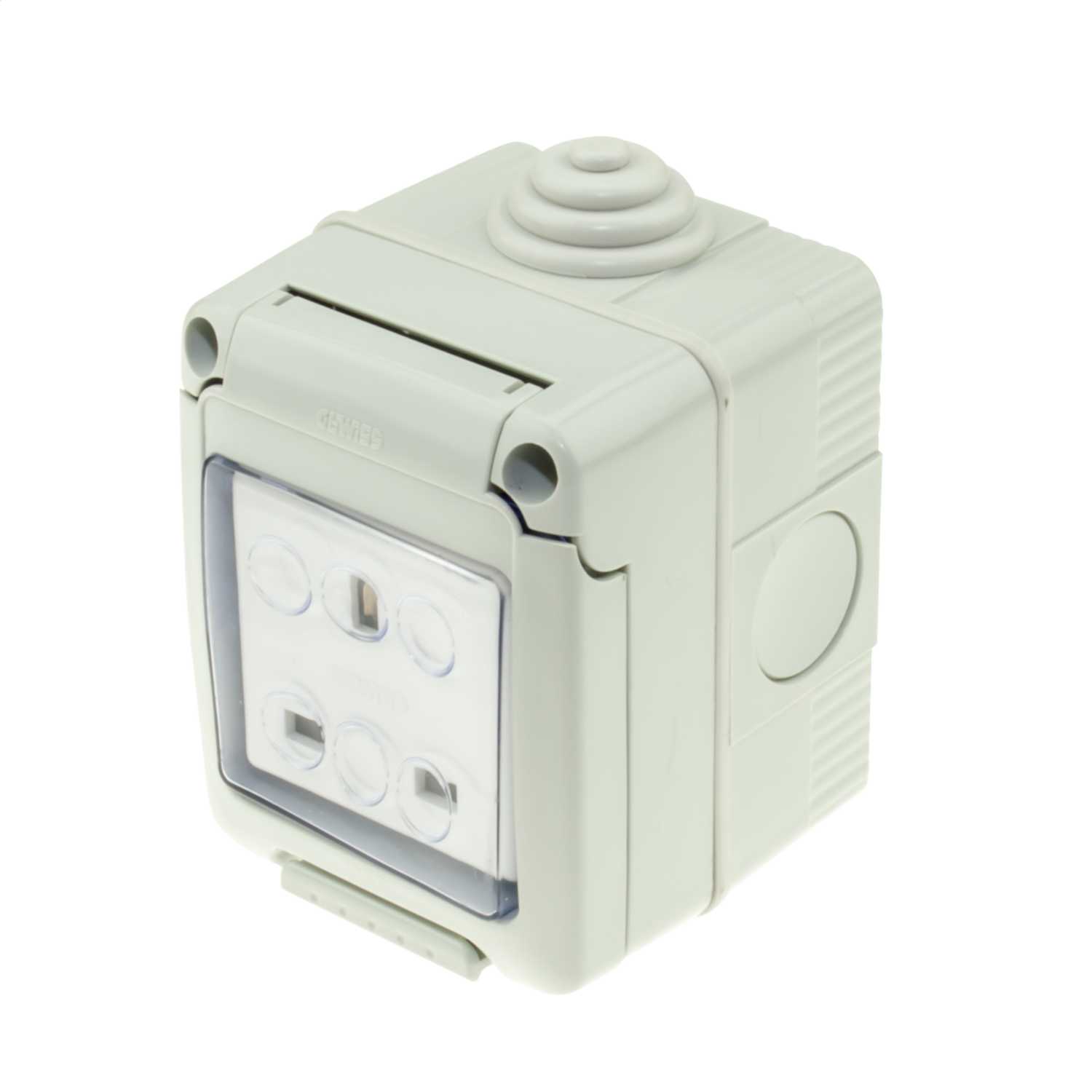 Gewiss 1 Gang 2P+E 13A Weatherproof Socket Outlet IP55 (GW27843)