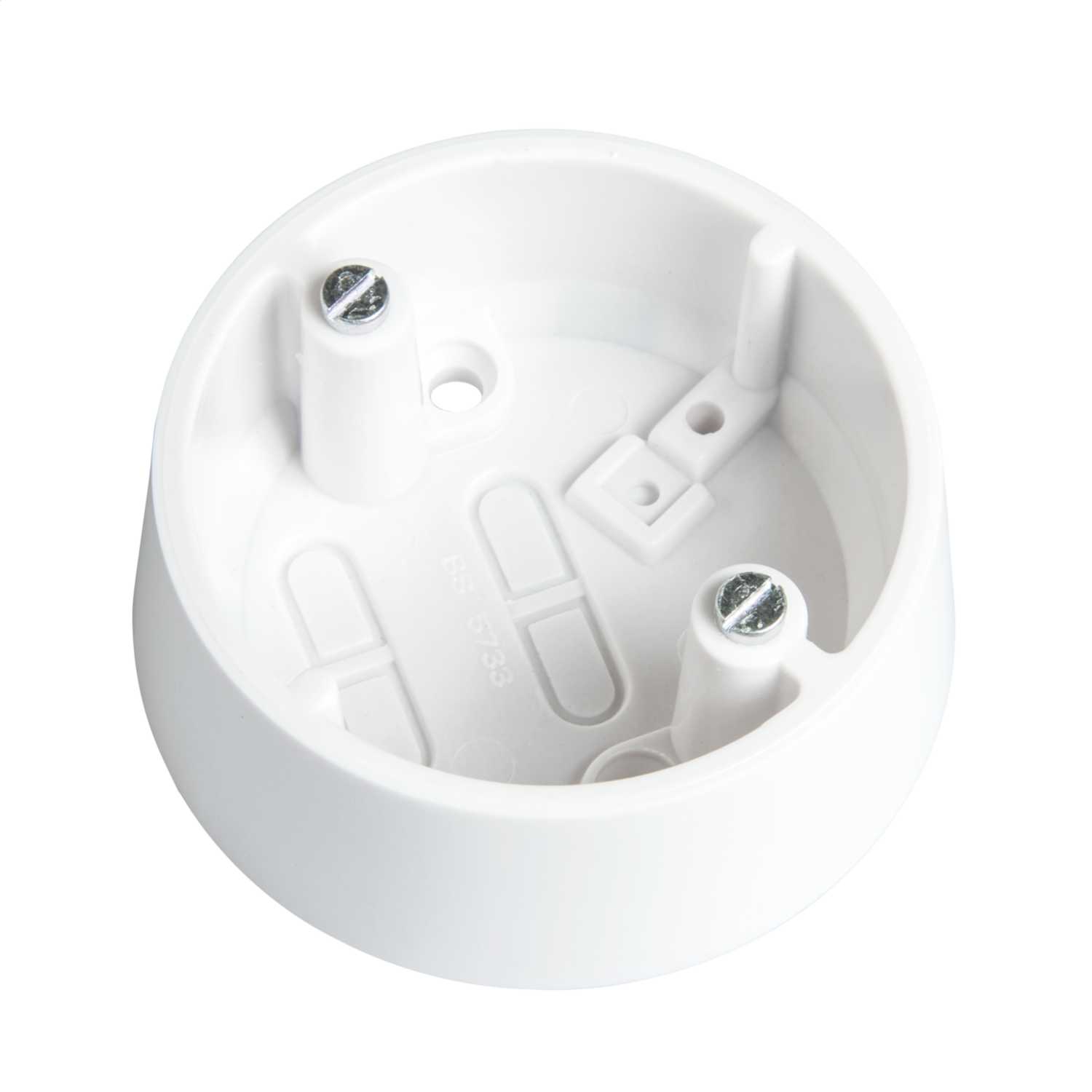 Hager Ashley Round Surface Box 30mm White (MB2) | CEF