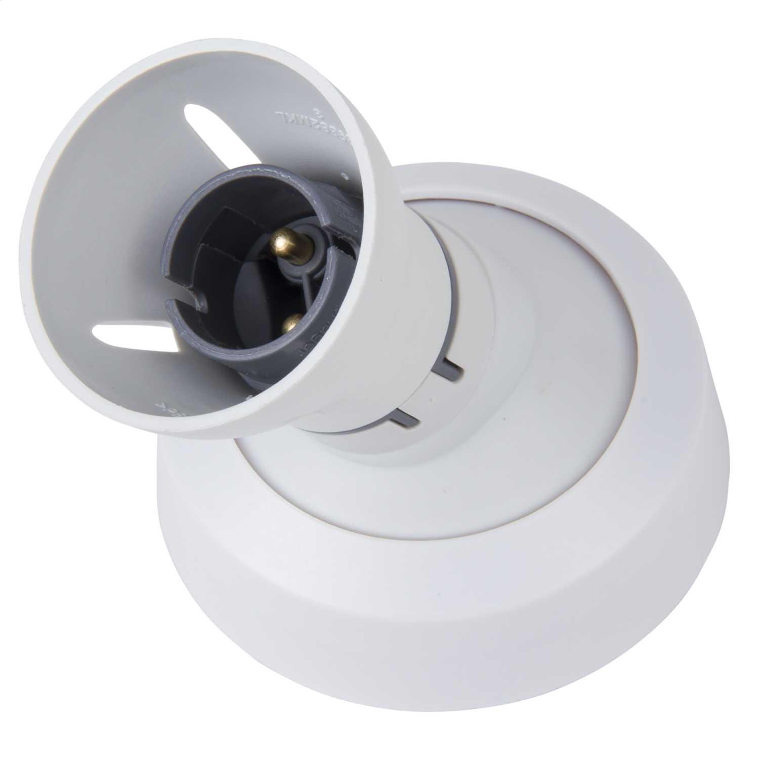 Hager Ashley BC Angled Batten Lampholder with Home Office Shield