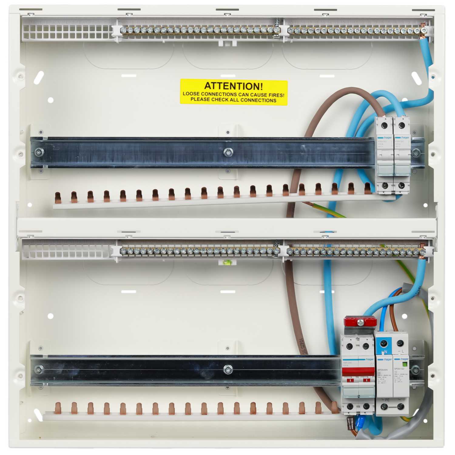 Hager 18 + 20 Dual Row 100a Isolator Incomer Metal Clad Consumer Unit 