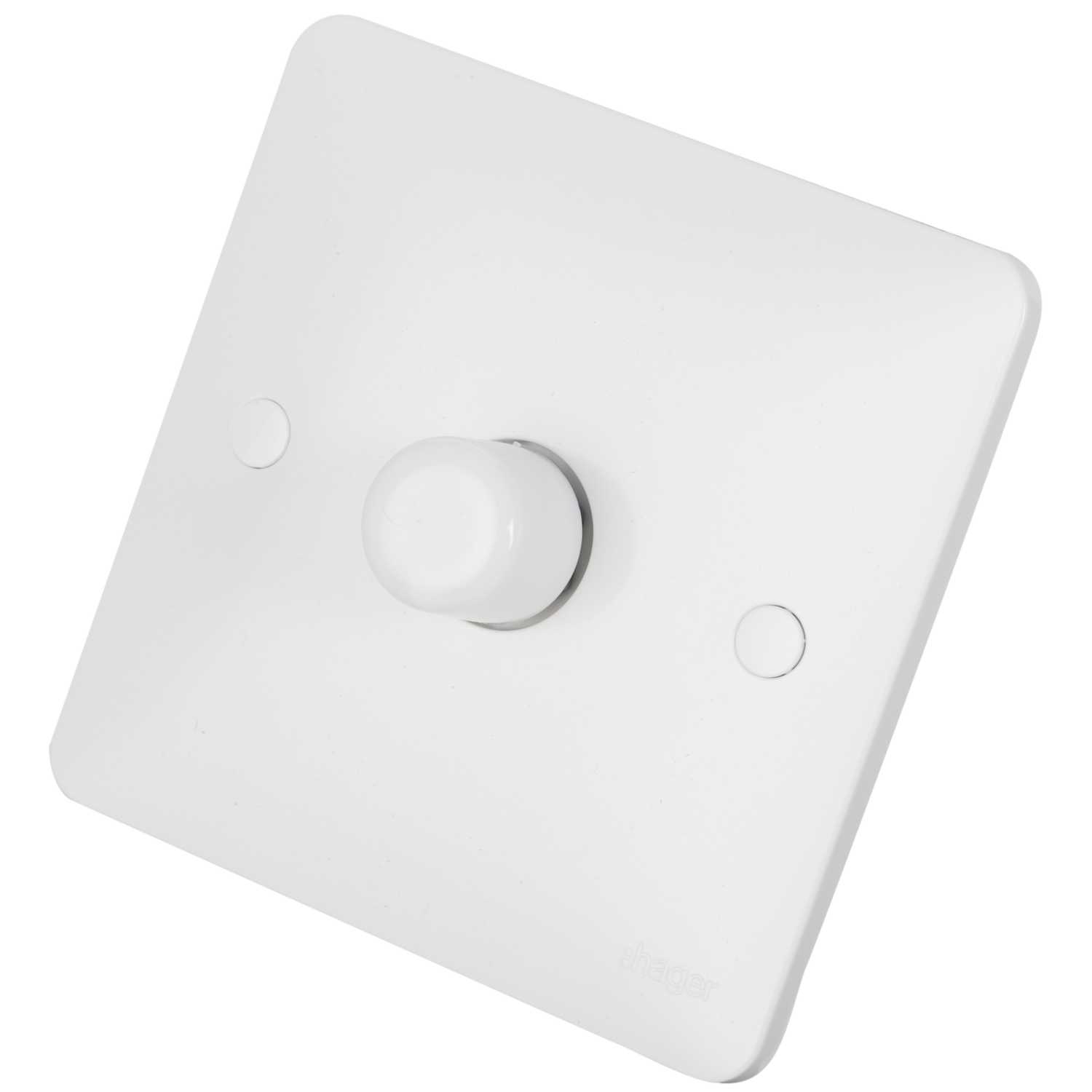 Hager Sollysta 400W 1 Gang 2 Way Dimmer White (WMDR1/400R) CEF