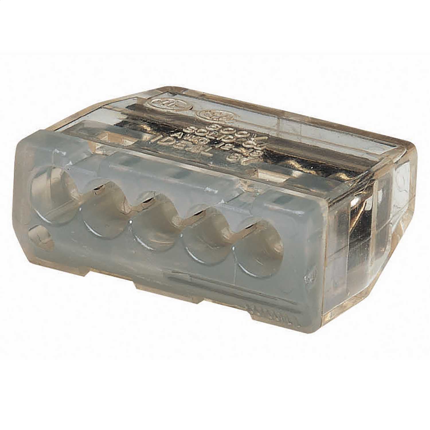 Ideal 5 Port Push In Wire Connector Grey (Pack of 50) (30087) CEF