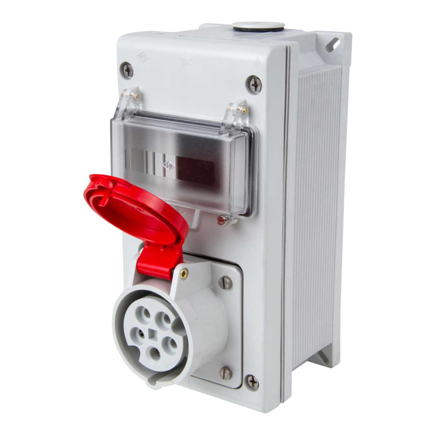 Ilme 16A 3P+N+E 415V Socket with RCD Compartment IP44 (BPR1665CS) CEF