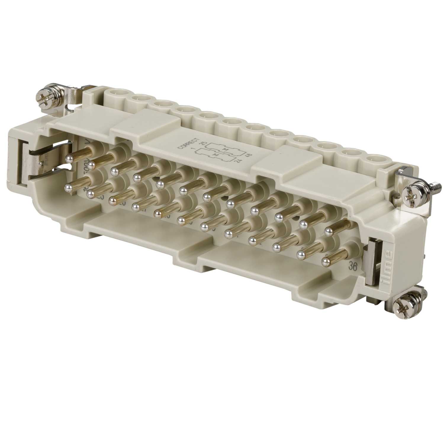Ilme 16A 24 Pole + E Male Insert Screw Terminal Connector (124