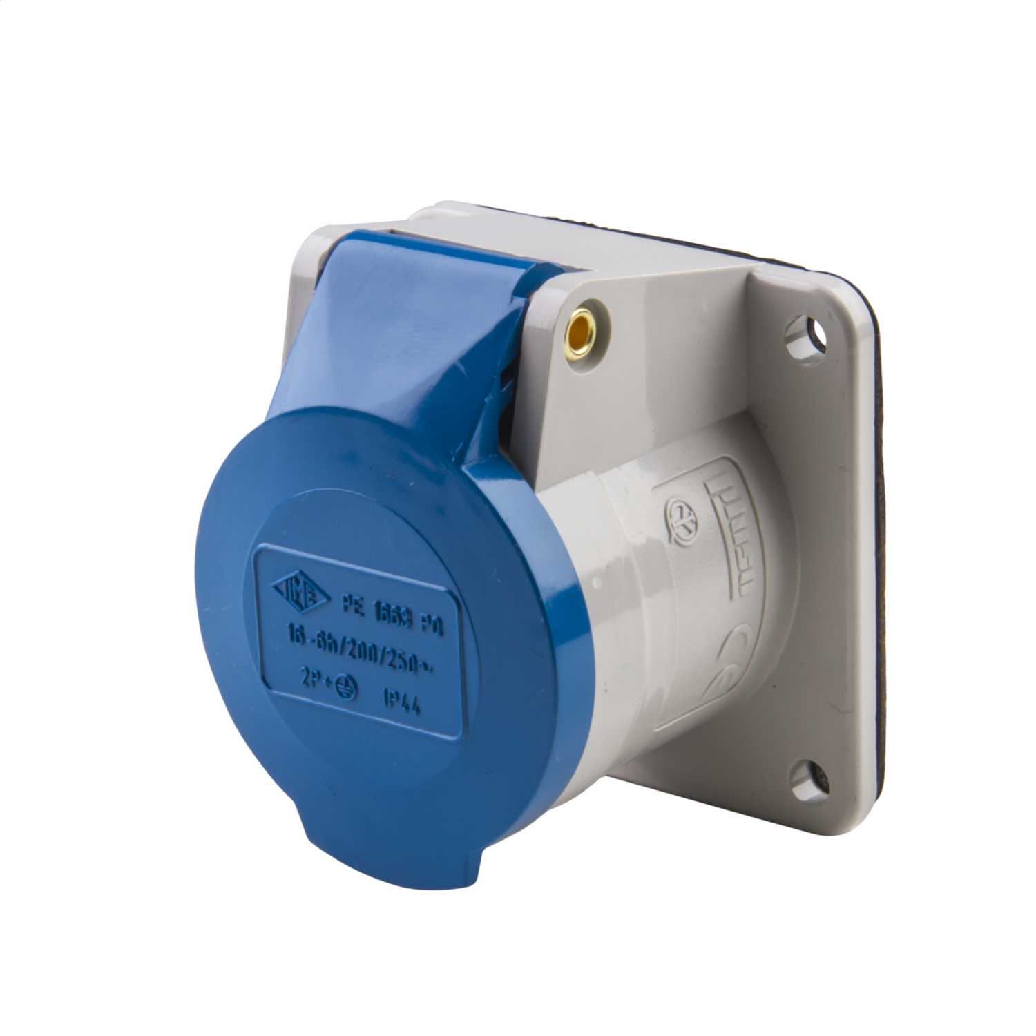Ilme 16A 2P+E 230V Straight Panel Mounted Socket IP44 (PE1663PQ) CEF