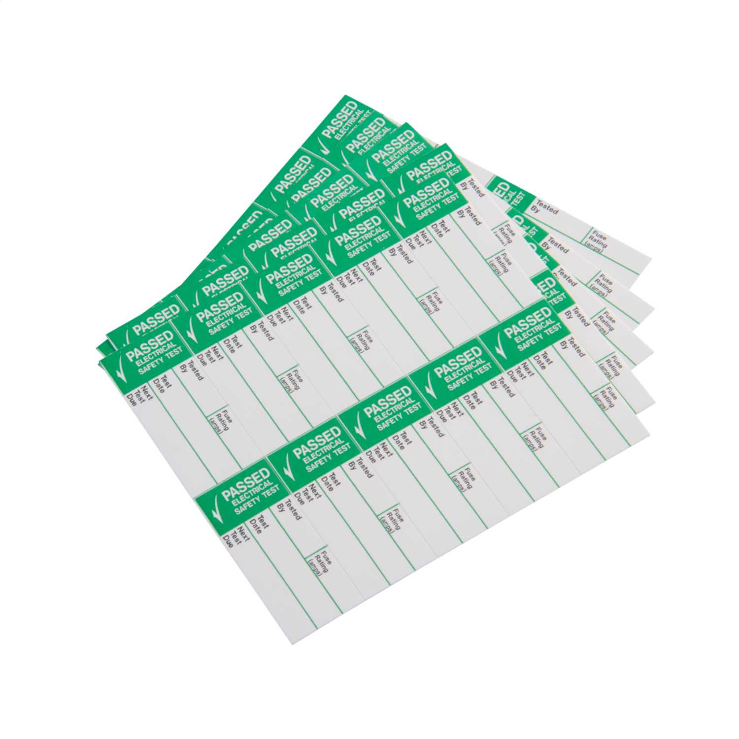Industrial Signs 35mm x 15mm Passed Electrical Safety Test Label (Pack