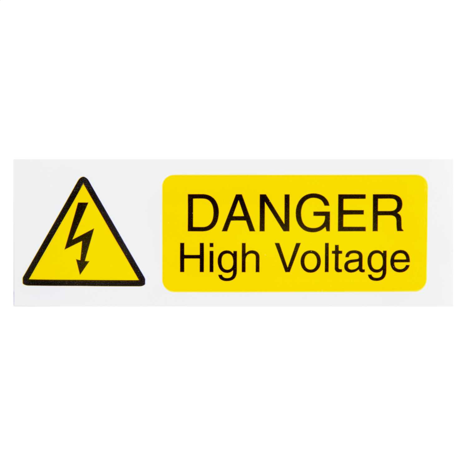 Industrial Signs 75mm x 25mm Danger High Voltage Label (Pack of 10 ...