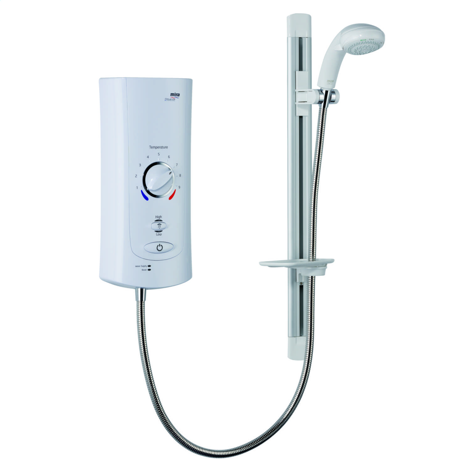 Mira 9.0kW Advance Low Pressure Electric Shower White and Chrome (1.1759.001) | CEF
