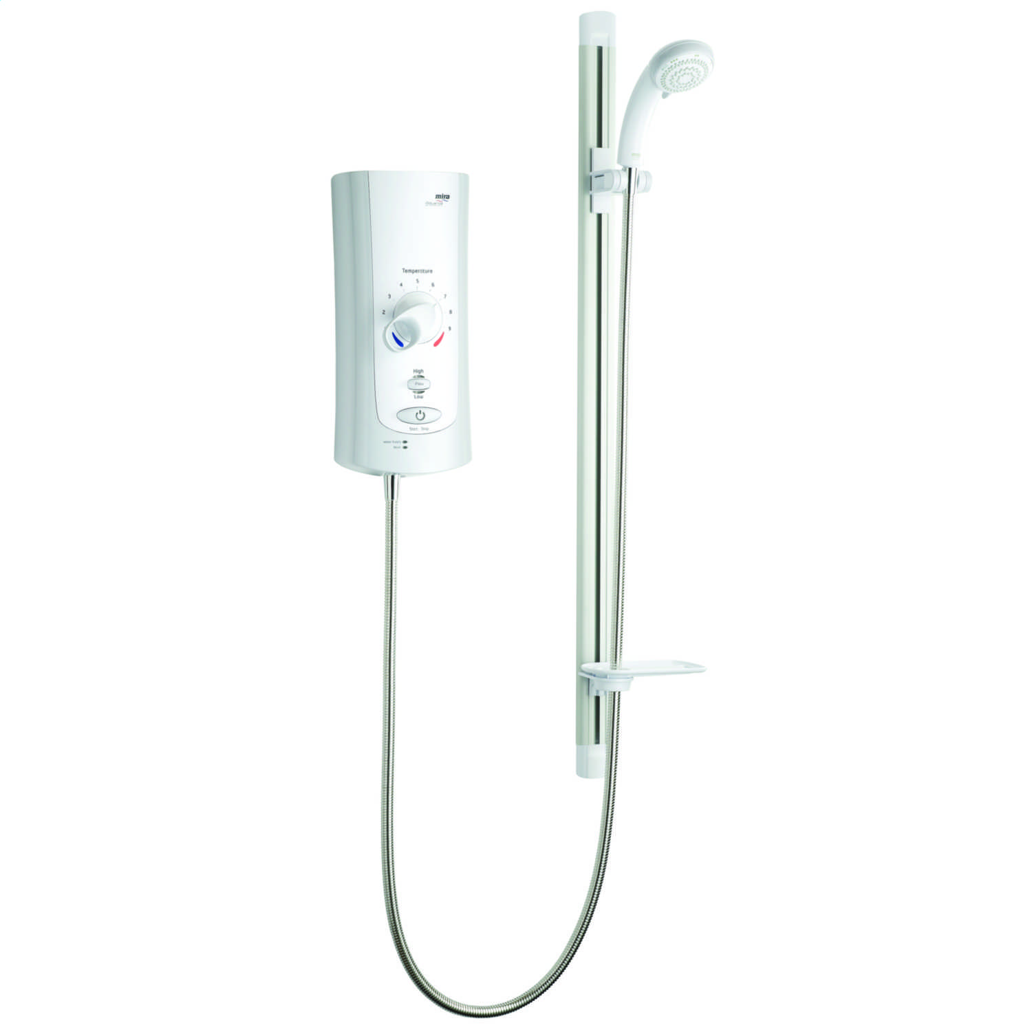 Mira 9.0kW Advance Flex Low Pressure Electric Shower White and Chrome