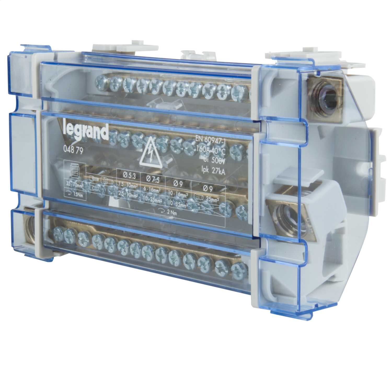 Legrand 160A 4 Pole 10 Module Distribution Block (004879) CEF