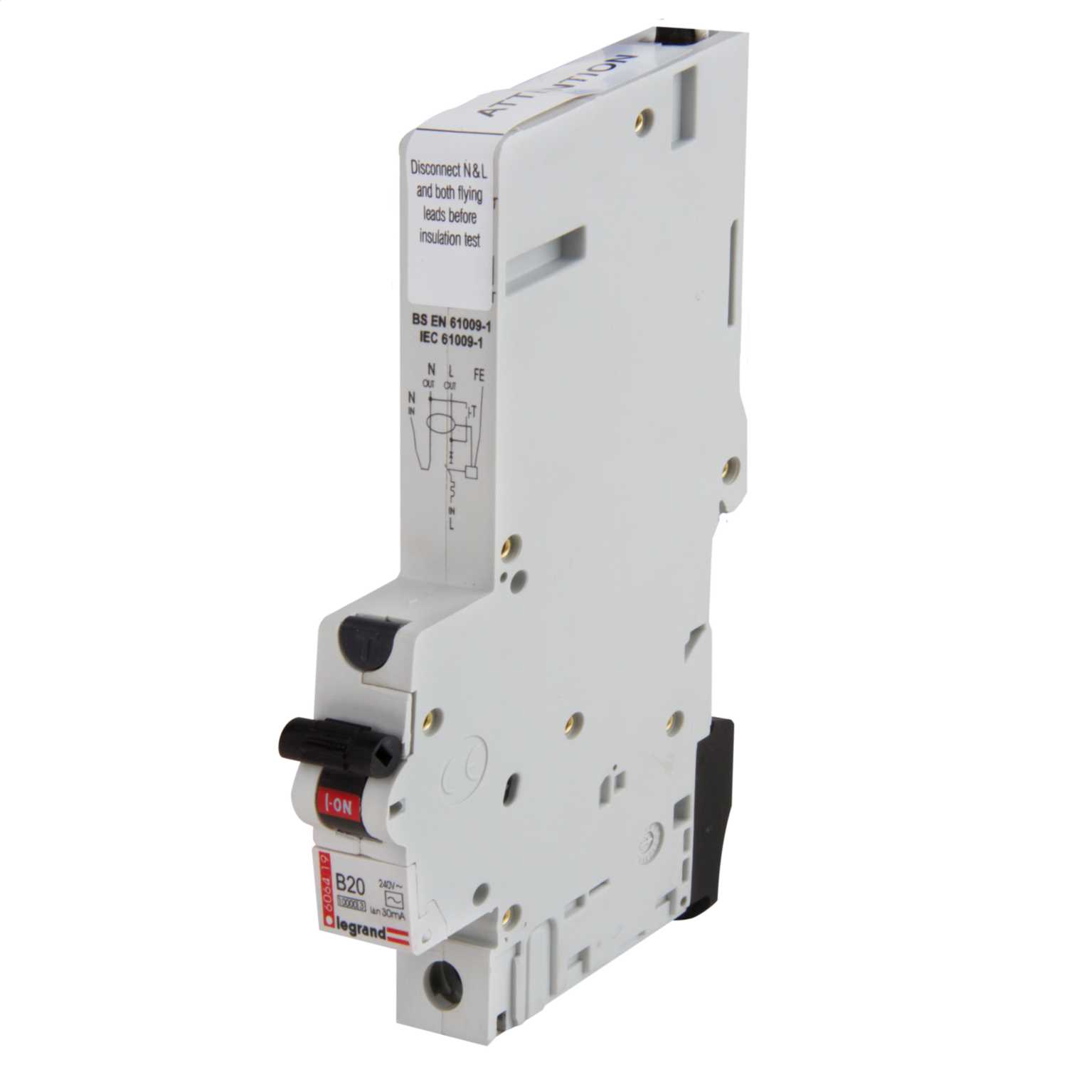 Legrand 20A Single Pole And Neutral 1 Module B Curve 10kA 30mA Type AC ...