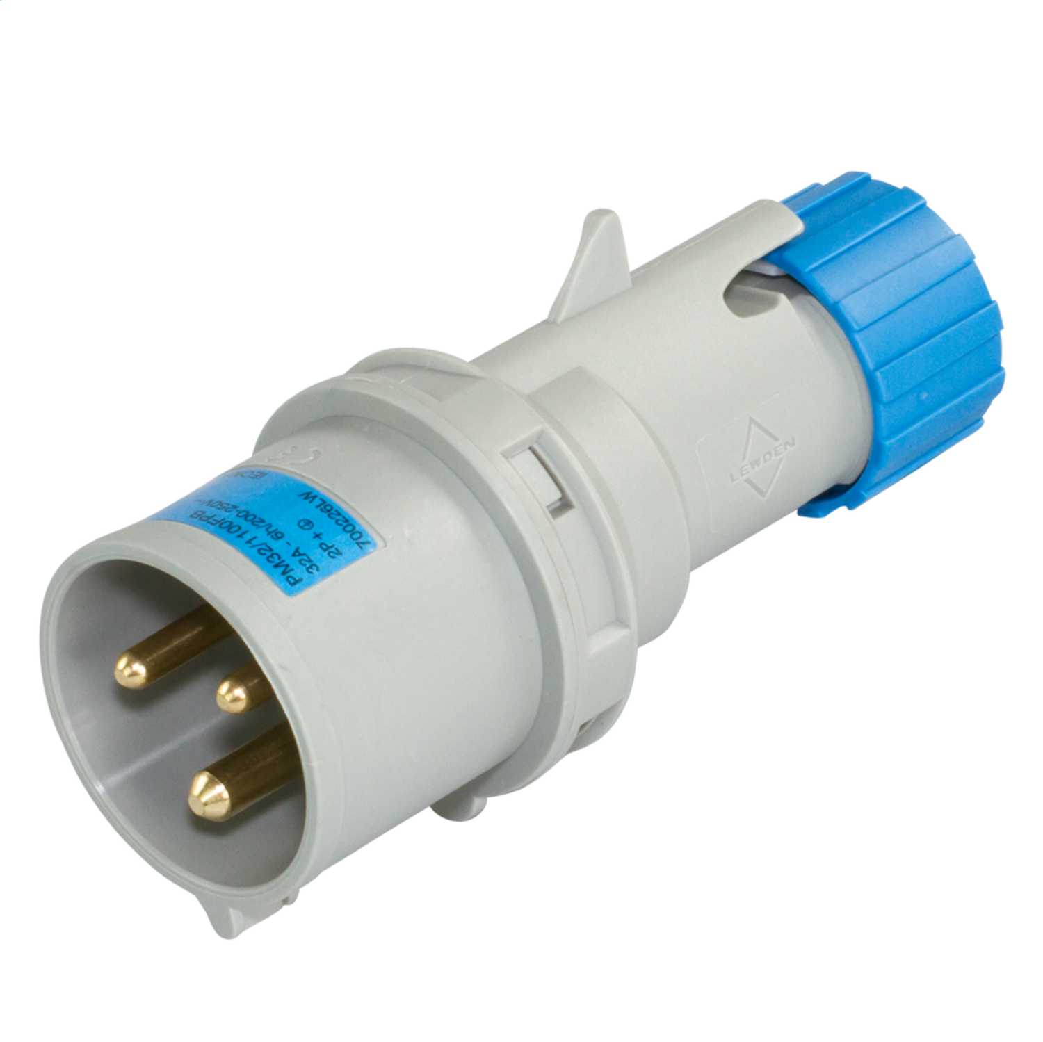 Lewden 32A 2P+E 230V Plug IP44 (PM32/1100FPB) | CEF