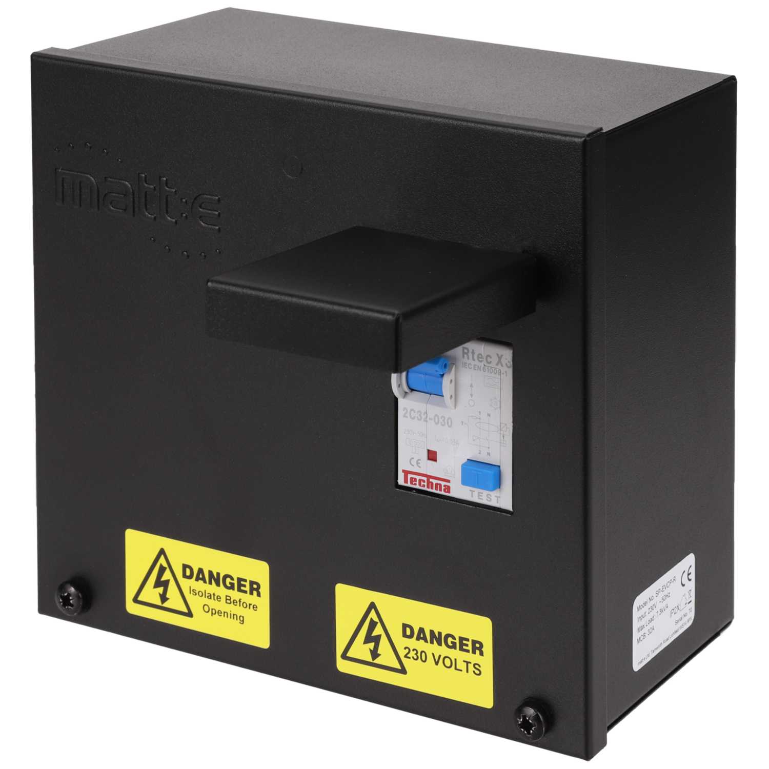 Matte Single Phase EV Voltage Monitoring and Protection Unit with Type