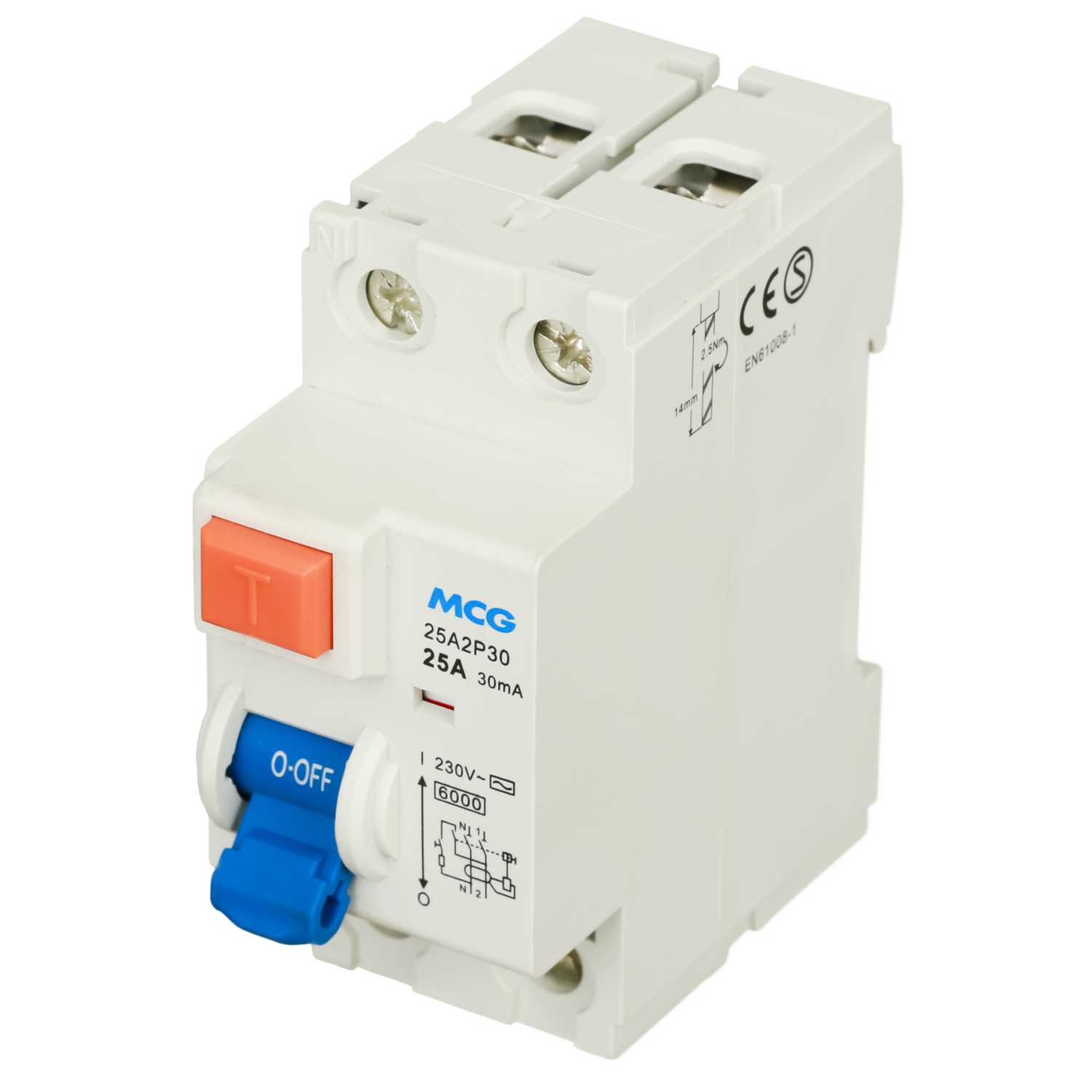 MCG 25A 2 Pole 30mA Type AC RCD (25A2P30) | CEF