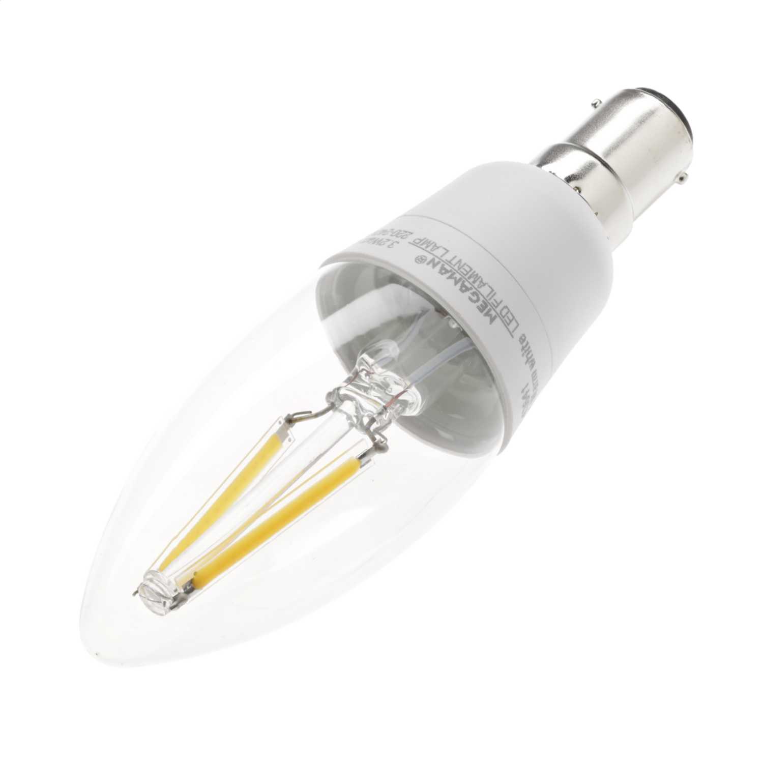 Megaman 3.2W SBC LED Dimmable Filament Candle Lamp 2700K (143641) CEF