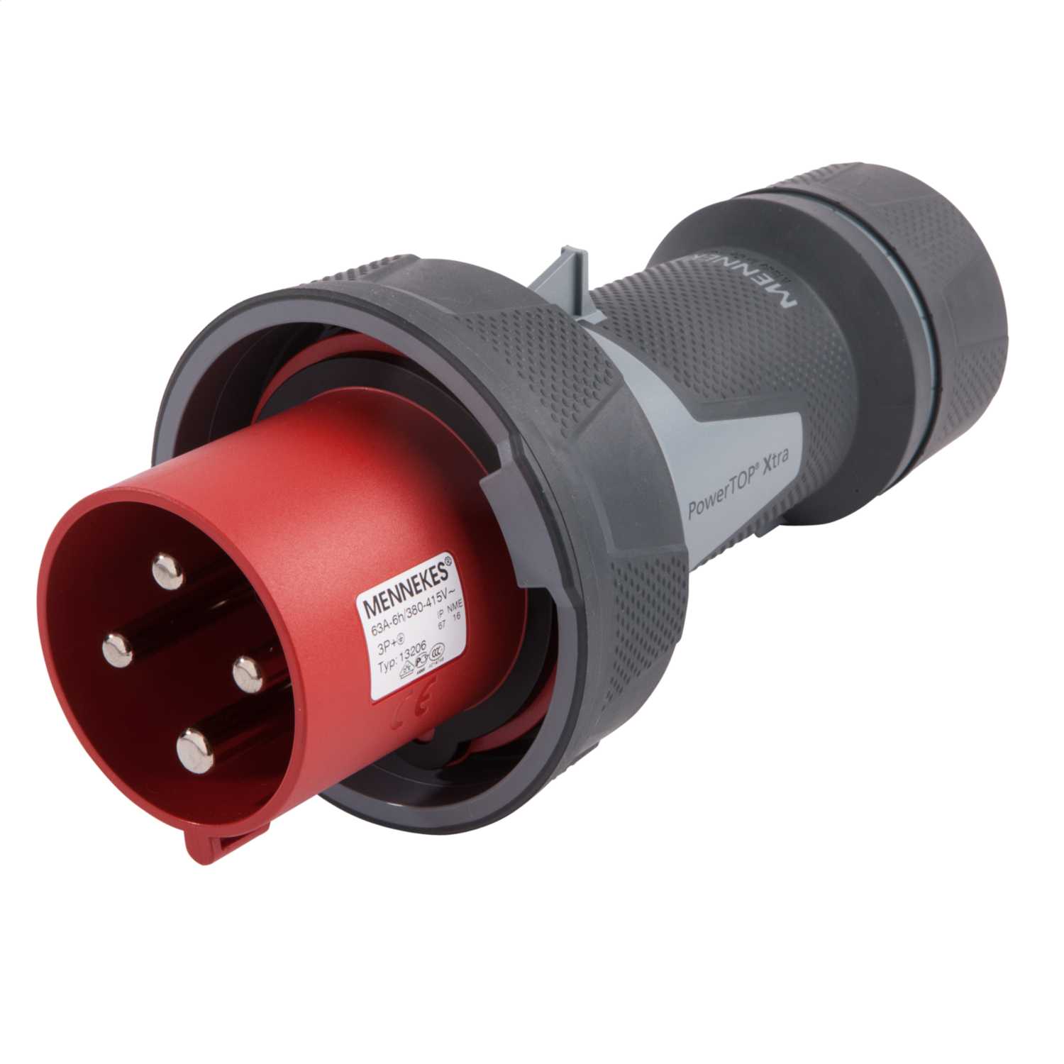 Mennekes PowerTOP® Xtra 63A 3P+E 400V Plug IP67 (13206) | CEF