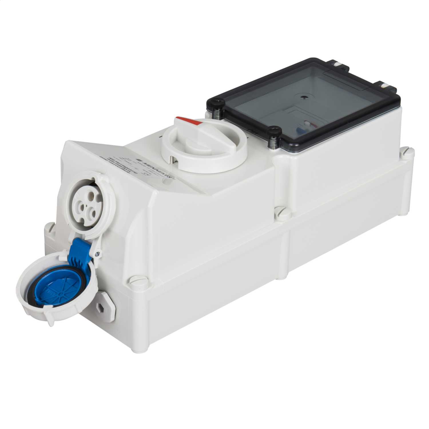 Mennekes 16A 2P+E 230V Interlocked Switched RCD Protected Socket IP67